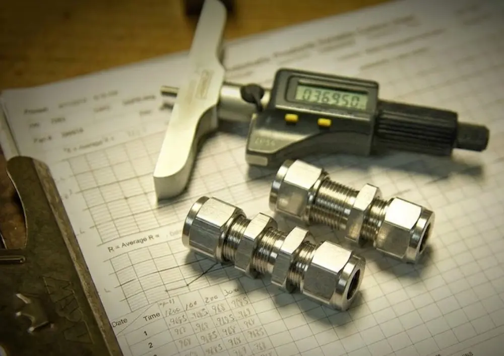 Quality inspection and testing of precision brass components before production