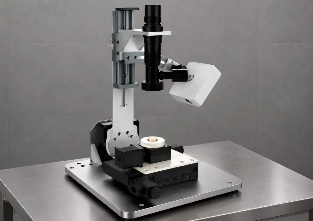 Industrial Microscope for Visual Surface Inspection of Precision Brass Components