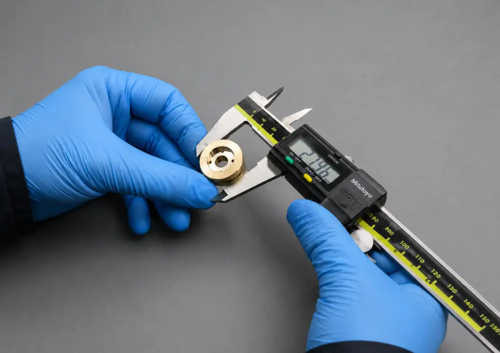 Mitutoyo Vernier Caliper for Precision Brass Component Dimensional Measurement